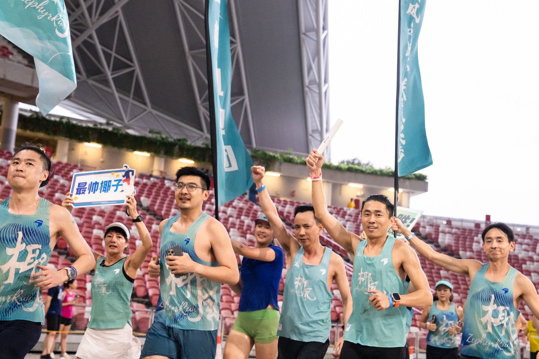 Coconuts running together at Relay For Life